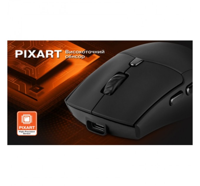 REAL-EL Мишка REAL-EL RM-460W Wireless/Bluetooth Black (EL123200048)