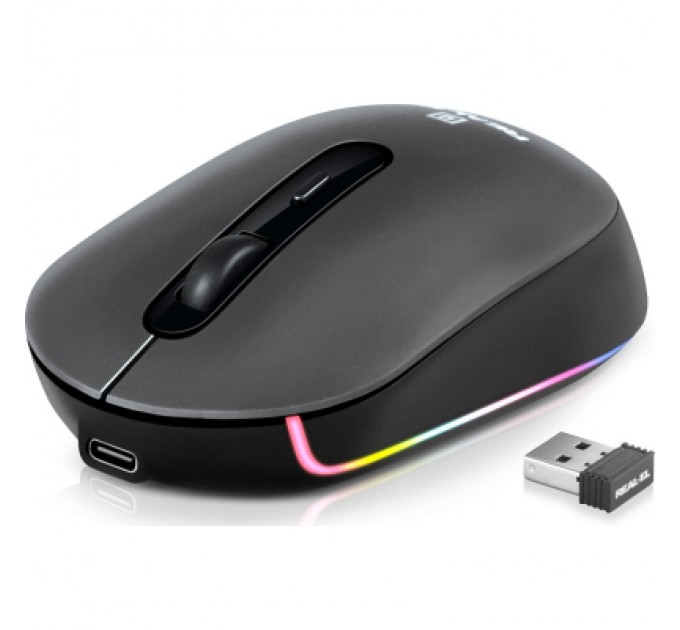 REAL-EL Мишка REAL-EL RM-470W Wireless/Bluetooth Dark Gray (EL123200049)