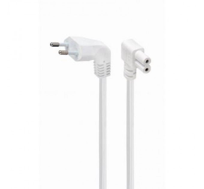 Cablexpert Кабель живлення C7 2.5m corner white Cablexpert (PC-184L-VDE-2.5M-W)