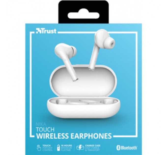 Trust Навушники Trust Nika Touch True Wireless White (23705)