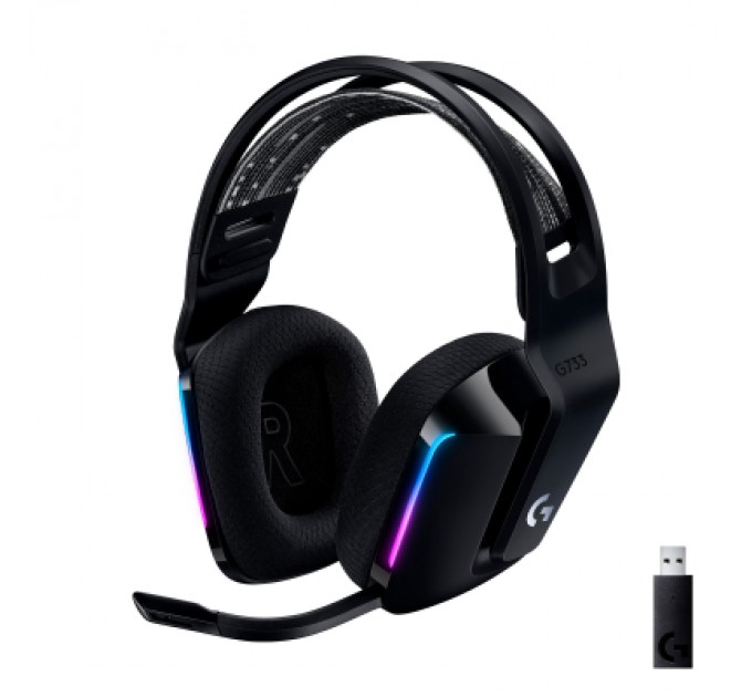 Logitech Навушники Logitech G733 Lightspeed Wireless RGB Gaming Headset Black (981-000864)