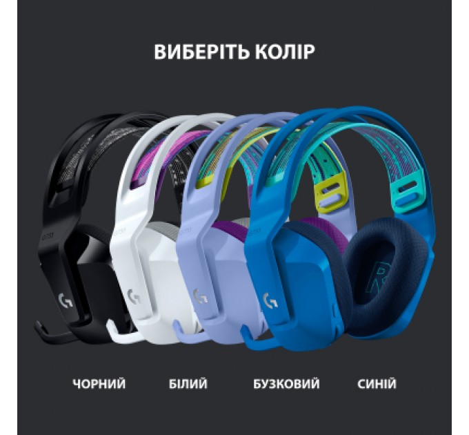 Logitech Навушники Logitech G733 Lightspeed Wireless RGB Gaming Headset Black (981-000864)
