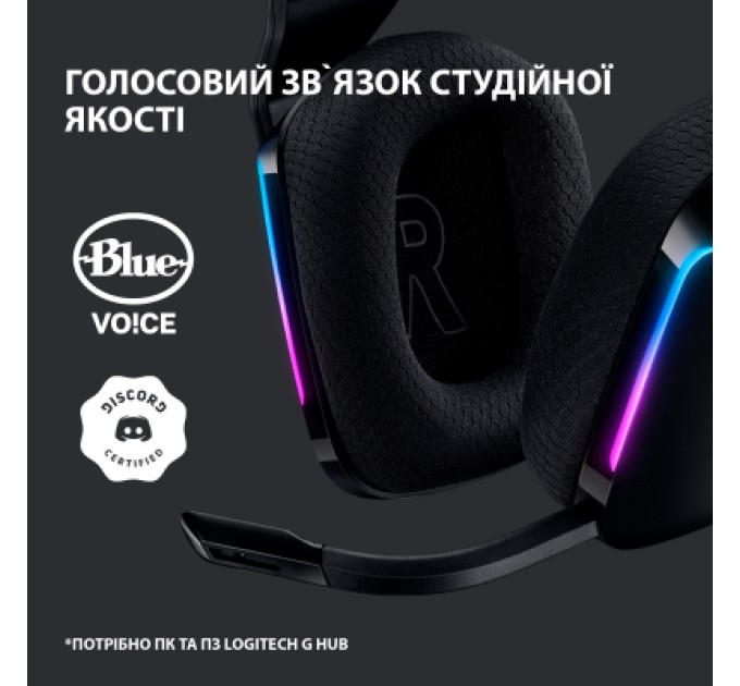 Logitech Навушники Logitech G733 Lightspeed Wireless RGB Gaming Headset Black (981-000864)
