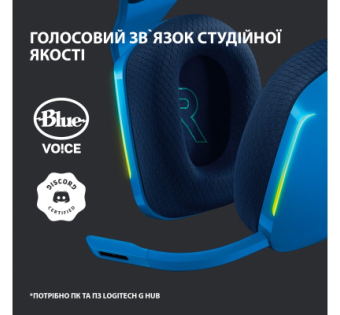 Logitech Навушники Logitech G733 Lightspeed Wireless RGB Gaming Headset Blue (981-000943)