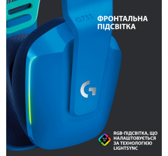 Logitech Навушники Logitech G733 Lightspeed Wireless RGB Gaming Headset Blue (981-000943)