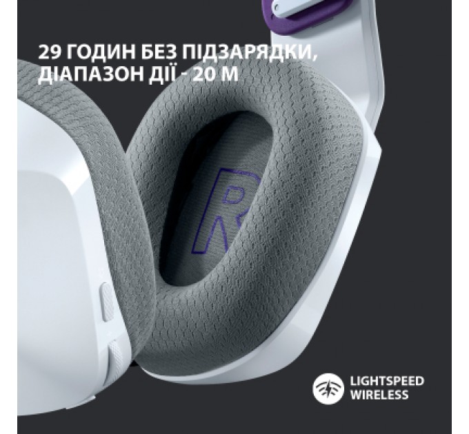 Logitech Навушники Logitech G733 Lightspeed Wireless RGB Gaming Headset White (981-000883)