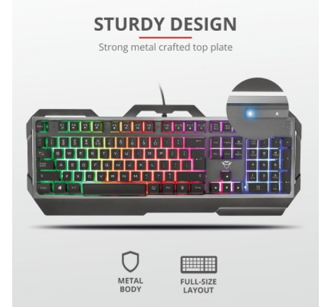 Trust Клавіатура Trust GXT 856 Torac Illuminated Black (23577)