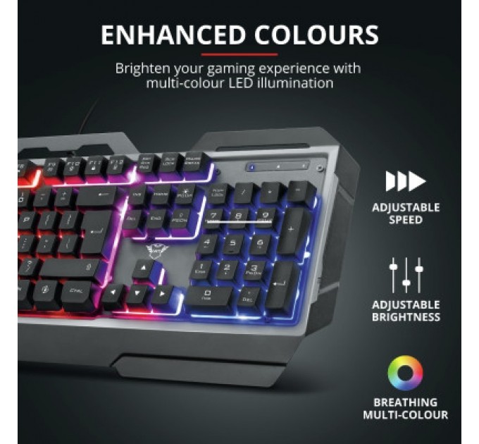 Trust Клавіатура Trust GXT 856 Torac Illuminated Black (23577)