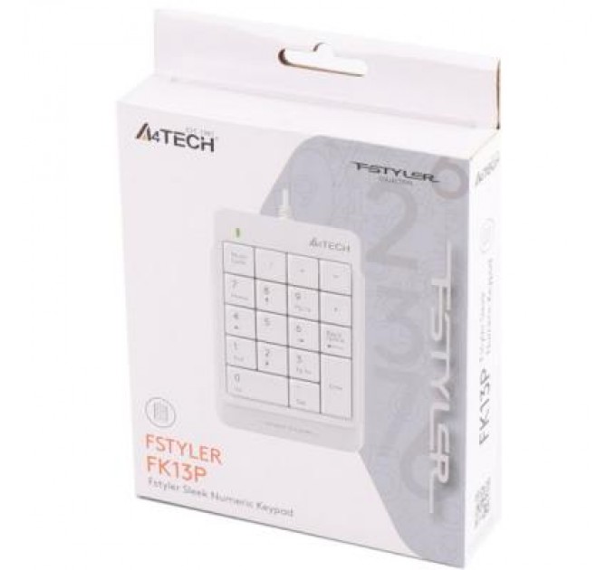 A4Tech Клавіатура A4Tech K13P Fstyler Numeric Keypad White (FK13P (White))