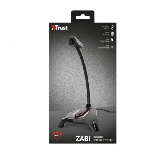 Trust Мікрофон Trust GXT 215 Zabi LED-Illuminated USB Gaming Black (23800)