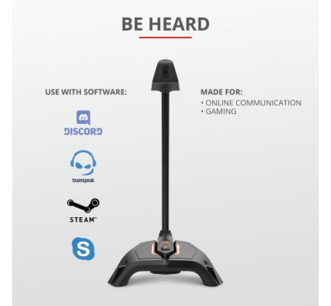 Trust Мікрофон Trust GXT 215 Zabi LED-Illuminated USB Gaming Black (23800)