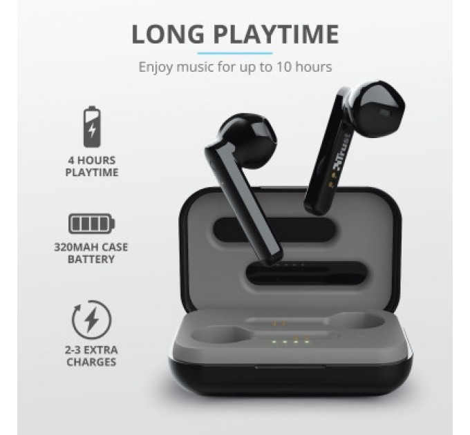 Trust Навушники Trust Primo Touch True Wireless Mic Black (23712)