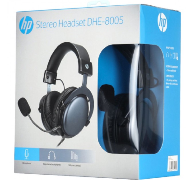 HP Навушники HP DHE-8005 Gaming Red LED Black (DHE-8005)
