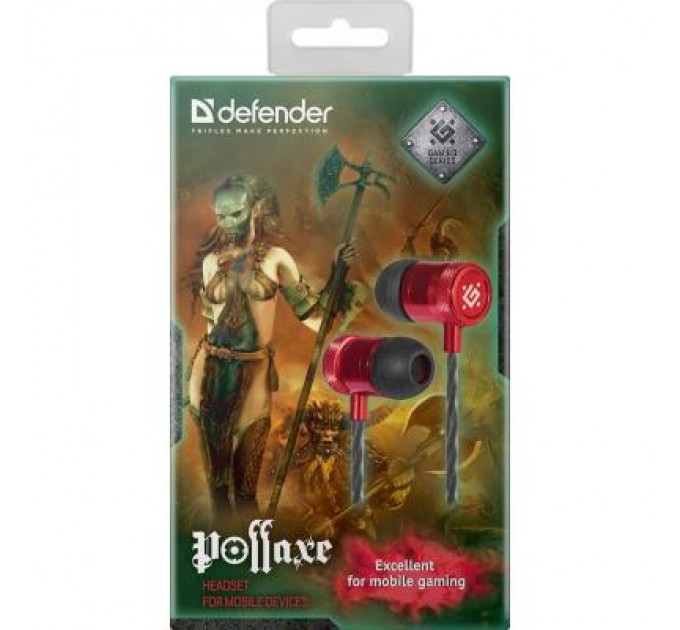 Defender Навушники Defender Pollaxe Black-Red (64453)