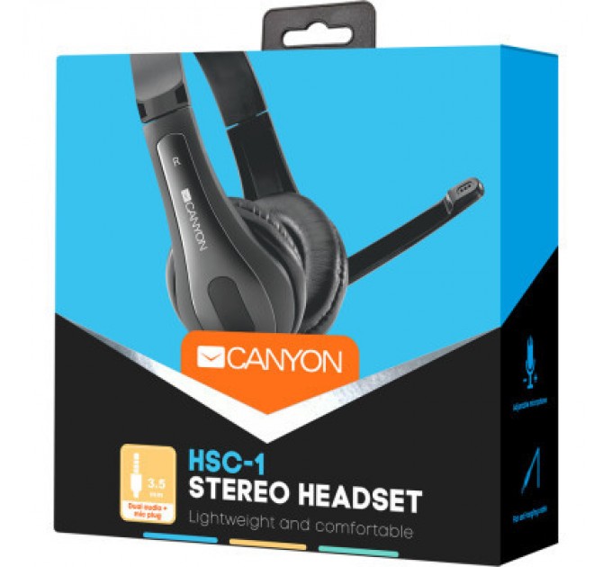 Canyon Навушники Canyon HSC-1 Black (CNS-CHSC1B)