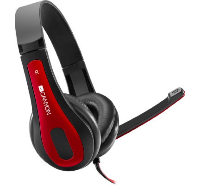 Canyon Навушники Canyon HSC-1 Black-Red (CNS-CHSC1BR)