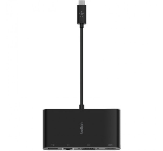 Belkin Перехідник Belkin USB-C to Ethernet, HDMI, VGA, USB-A, black (AVC005BTBK)