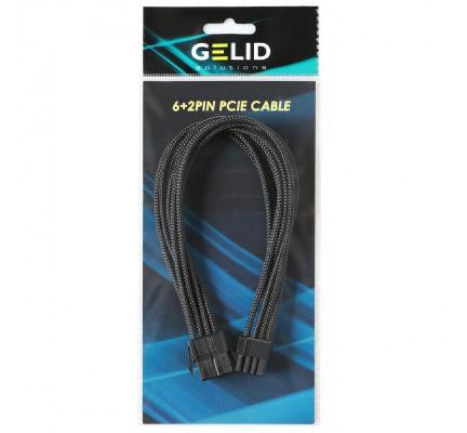 Gelid Solutions Кабель Gelid Solutions 6+2-pin PCI-E, 30см, черный (CA-8P-05)