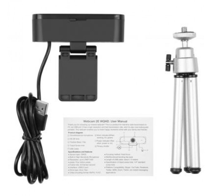 2E Веб-камера 2E WQHD 2К USB Black (2E-WC2K)