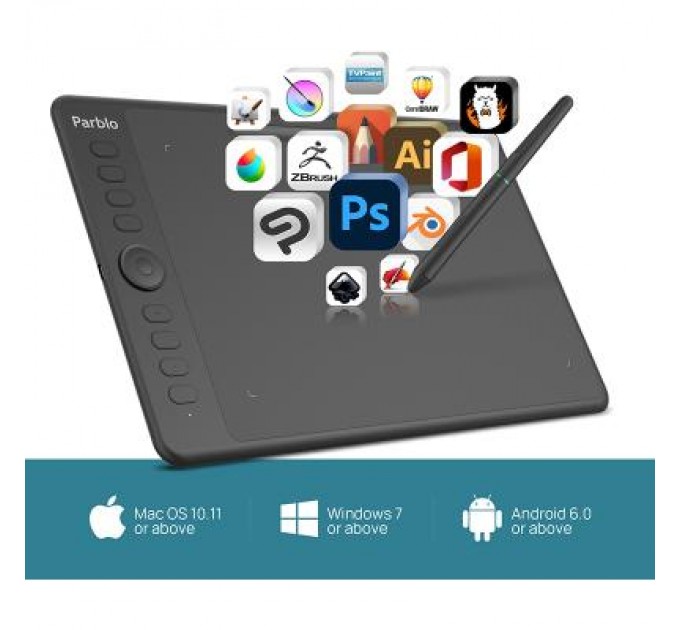 Parblo Графічний планшет Parblo Intangbo M Black (INTANGBOM)
