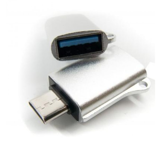 Dengos Перехідник OTG USB - Type-C grey Dengos (ADP-019)