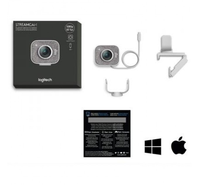 Logitech Веб-камера Logitech StreamCam White (960-001297)