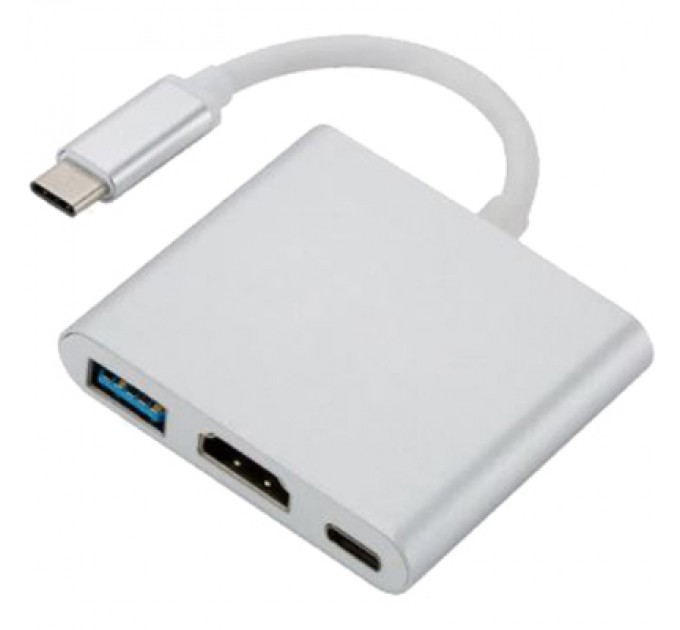 Dynamode Перехідник Dynamode Dynamode USB3.1 Type-C to 1хHDMI, 1хUSB 3.0, 1хUSB Type-C Fe (Multiport USB 3.1 Type-C to HDMI)