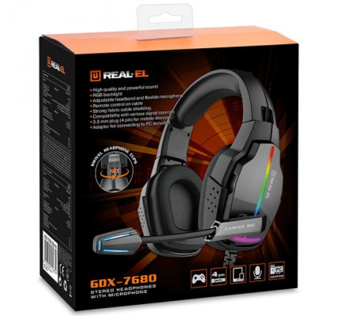 REAL-EL Навушники REAL-EL GDX-7680 Black