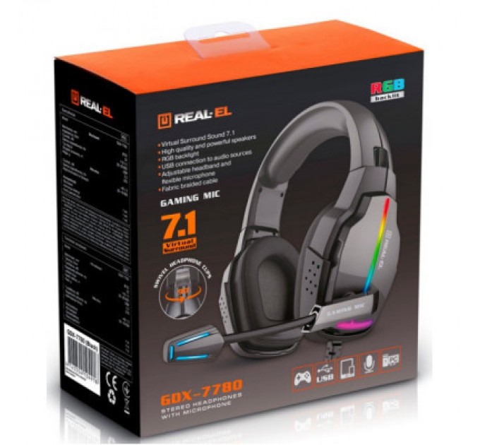 REAL-EL Навушники REAL-EL GDX-7780 Black