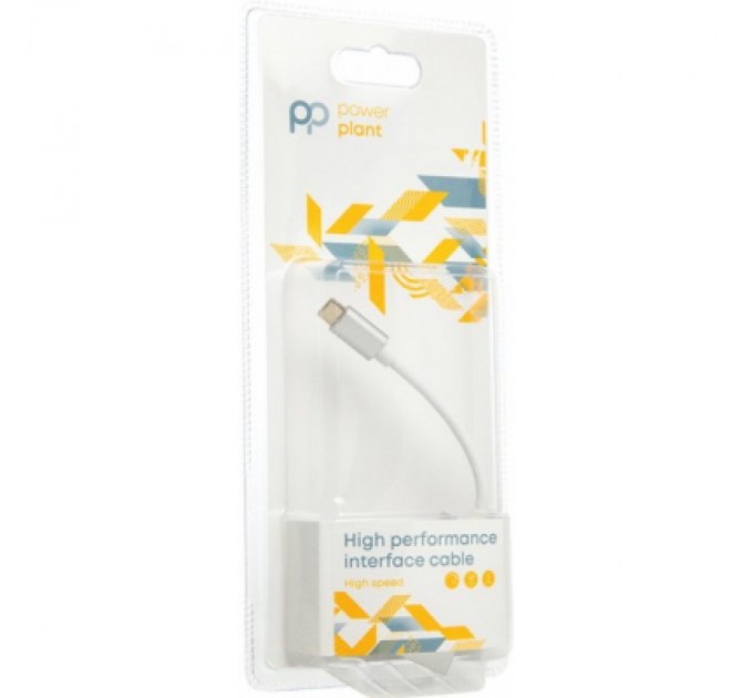 PowerPlant Перехідник PowerPlant USB Type-C 3.1 Thunderbolt 3 (M) - DisplayPort (F), 4K, 0.15 (CA911851)