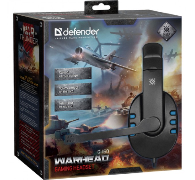 Defender Навушники Defender Warhead G-160 Black-Blue (64118)