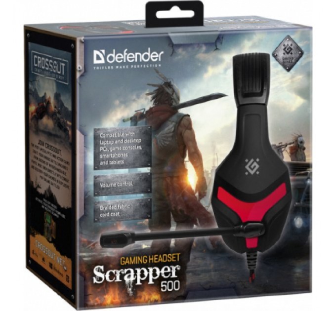 Defender Навушники Defender Scrapper 500 Black-Red (64500)