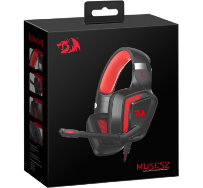 Redragon Навушники Redragon Muses 2 USB Black-Red (77909)