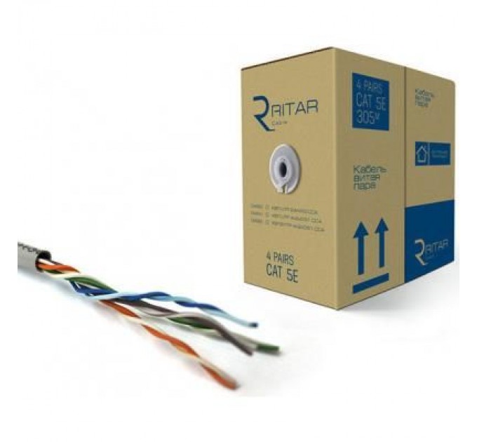 Ritar Кабель мережевий Ritar UTP 305м КВП (4*2*0,49)[СCA] (07455)