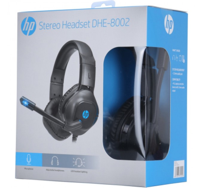 HP Навушники HP DHE-8002 Gaming Headset Red LED Black (DHE-8002)