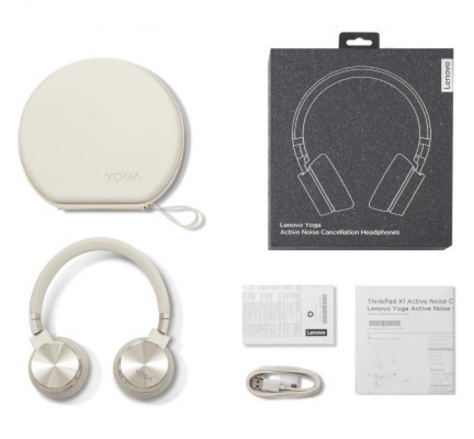 Lenovo Навушники Lenovo Yoga ANC Headphones Beige (GXD0U47643)