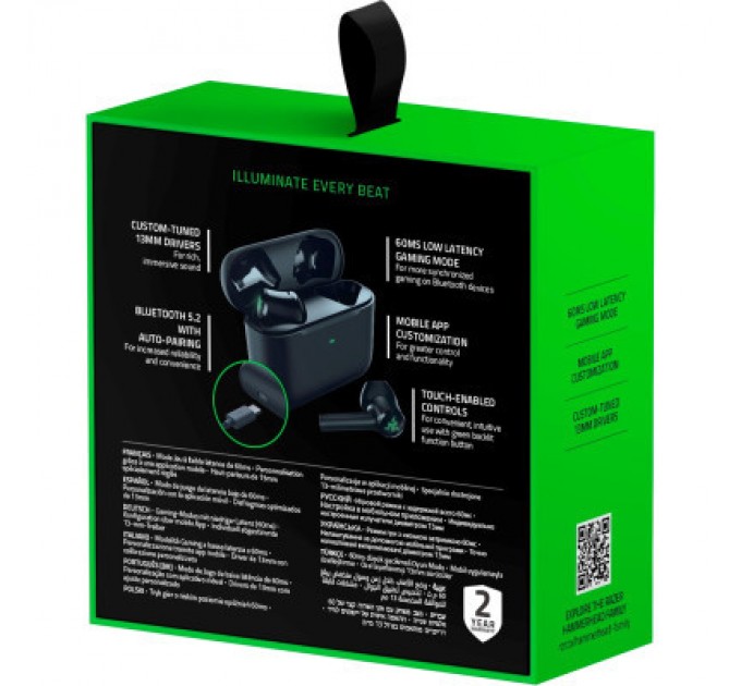 Razer Навушники Razer Hammerhead True Wireless X Black (RZ12-03830100-R3G1)