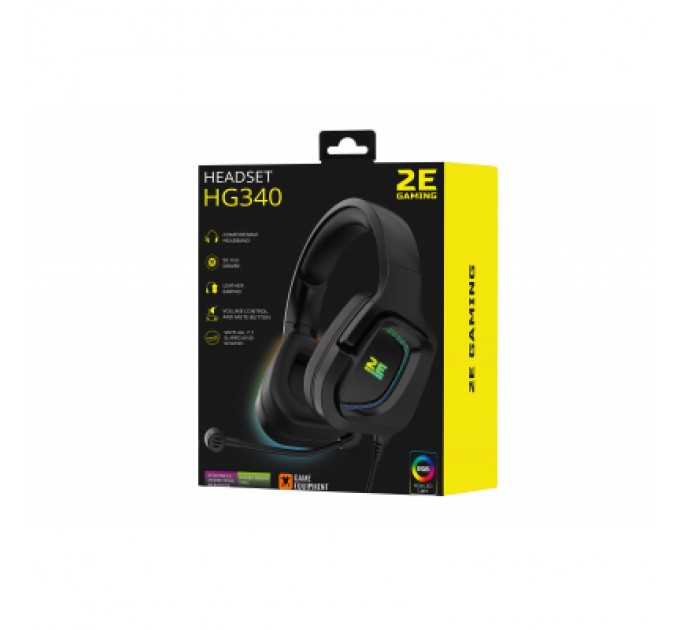 2E Навушники 2E HG340 RGB USB 7.1 Black (2E-HG340BK-7.1)