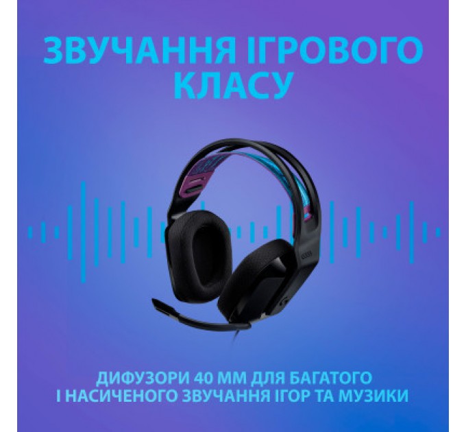 Logitech Навушники Logitech G335 Wired Gaming Black (981-000978)