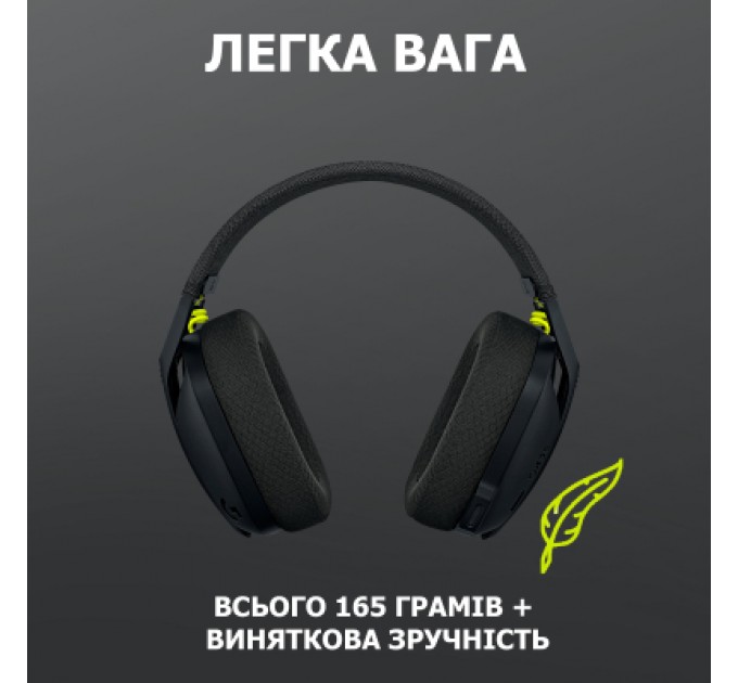 Logitech Навушники Logitech G435 Lightspeed Wireless Gaming Headset Black (981-001050)