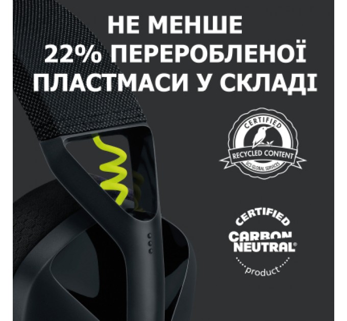 Logitech Навушники Logitech G435 Lightspeed Wireless Gaming Headset Black (981-001050)