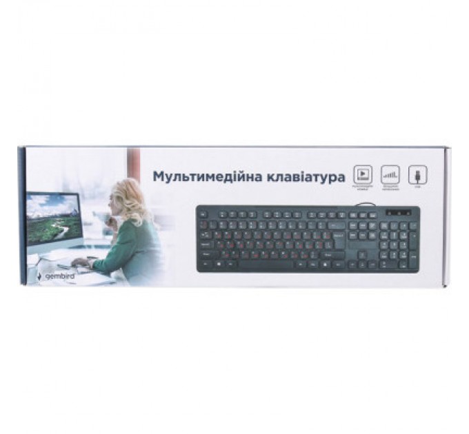 Gembird Клавіатура Gembird KB-MCH-04-UA USB Black (KB-MCH-04-UA)
