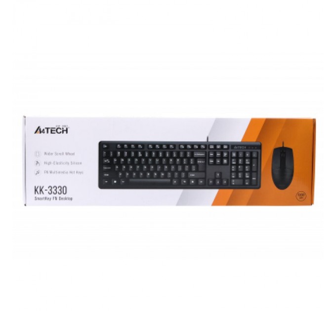 A4Tech Комплект A4Tech KK-3330 USB Black (KK-3330 Black)