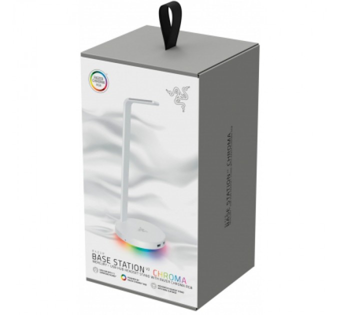 Razer Підставка для гарнітури Razer Base Station V2 Chroma Mercury (RC21-01510300-R3M1)