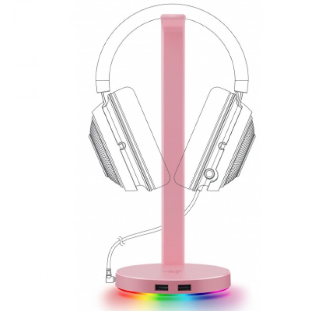 Razer Підставка для гарнітури Razer Base Station V2 Chroma Quartz (RC21-01510200-R3M1)