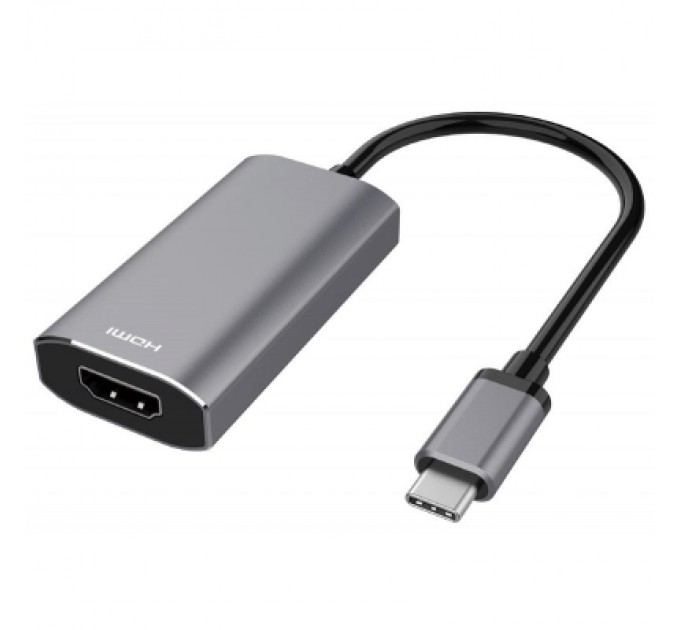 2E Перехідник USB-C to HDMI 2.1, 0.21m, space grey 2E (2E-W1409)