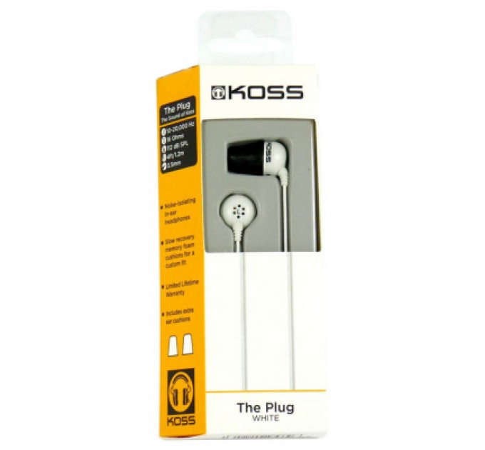 Koss Навушники Koss The Plug White (194770.101)