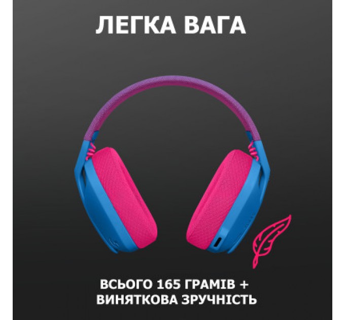 Logitech Навушники Logitech G435 Lightspeed Wireless Gaming Headset Blue (981-001062)