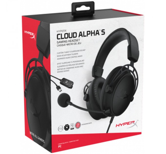 HyperX Навушники HyperX Cloud Alpha S Blackout (4P5L2AA)