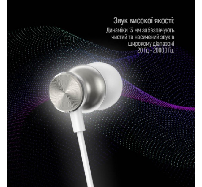 ColorWay Навушники ColorWay 3.5 mm Wired Earphone UrbanBeat White (CW-WD03WT)